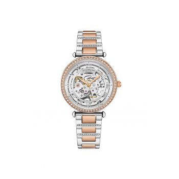 Ceas automatic Luxe Legacy 4023 - carcasa de 38 mm - cadran Skeleton - original STUHRLING - Luxe argintiu