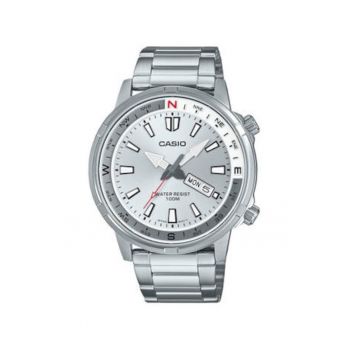 Ceas barbatesc -  Inox - 21 cm - Argintiu