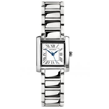 Ceas dama  Classic - argintiu/alb - 30x30mm