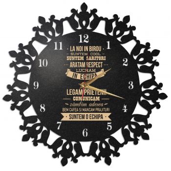Ceas de perete la noi in birou - Diametru 45 cm