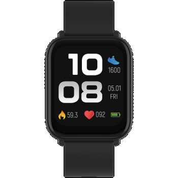 Ceas inteligent Smartwatch CANYON Easy SW-54, Ecran IPS 1.7inch, Android/iOS, Masurare ritm cardiac, Inregistrare somn, Control camera si muzica, IP68 (Negru)