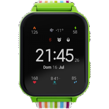 Ceas inteligent Smartwatch copii CANYON Alfie KW-37 Study&Game, Ecran IPS 1.69inch, 512MB Flash, 16 jocuri, Camera, IP66 (Verde)