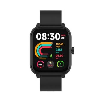 Ceas inteligent Smartwatch EcoWatch 4, 1.85inch AMOLED, IP68, GPS (Negru)