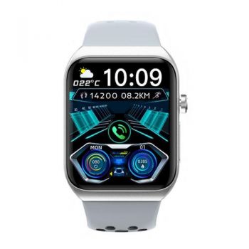 Ceas inteligent Smartwatch iSEN BK01, Ecran HD 1.81inch, Apel Bluetooth, ECG, glucoza din sange, oxigen din sange, tensiune arteriala, puls, temperatura corporala, redare muzica, 270 mAh (Alb)