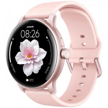 Ceas inteligent Smartwatch Joyroom JR-FC1 Call, Bluetooth, Ecran 1.28inch, Android/iOS, 98 moduri sport, IP68 (Roz)