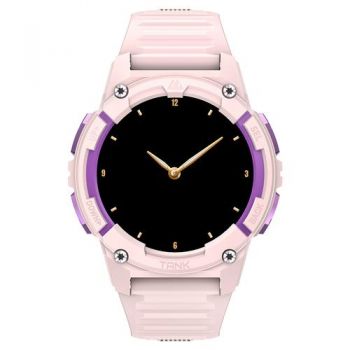 Ceas inteligent Smartwatch Kospet Tank S2, Ecran AMOLED 1.32inch, Bluetooth, GPS, Monitorizare ritm cardiac, Inregistrare Somn, 5 ATM (Roz)