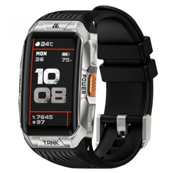 Ceas inteligent Smartwatch Kospet Tank X2 Ultra, Ecran AMOLED 1.64inch, GPS, Masuratori Ritm cardiac, Oxigen din sange, Stres, Monitorizare somn, 5 ATM (Argintiu)