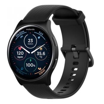 Ceas inteligent Smartwatch Motorola Moto Watch 120, Ecran AMOLED 1.43inch, Bluetooth, Asistent AI, Microfon, Difuzor, IP68 (Negru)