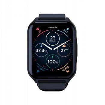 Ceas inteligent Smartwatch Motorola Moto Watch 70, Ecran IPS LCD 1.69inch, Bluetooth, Android/iOS, Monitorizare somn, Integrare Google Fit, IP67 (Negru)