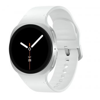 Ceas inteligent Smartwatch Samsung Galaxy Watch8 40mm BT, Ecran AMOLED 1.34inch, Bluetooth, NFC, Wi-Fi, Wear OS, 5 ATM (Argintiu)