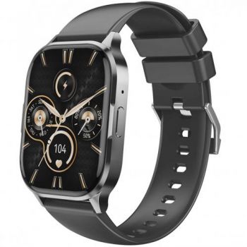 Ceas inteligent Smartwatch XO Design J10, Ecran AMOLED 2.04inch, Bluetooth, NFC, Monitorizare tensiune si somn, Amintire hidratare, IP67 (Negru)