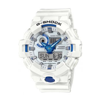 Ceas sport  GA-700HDS-7AER - alb - albastru - quartz - 53mm - rezistent la apa 200m