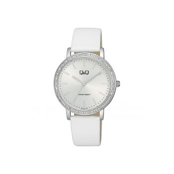 Ceas analog de dama -  Alb/Argintiu