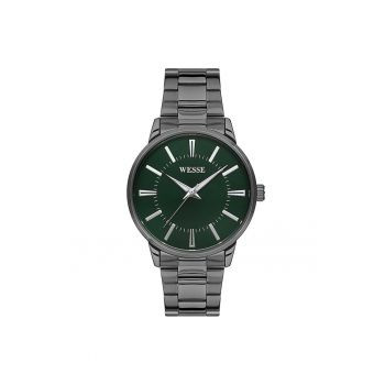 Ceas barbatesc  41mm - curea din otel - rezistent la apa 5 ATM - gri