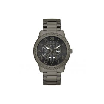 Ceas barbatesc  46 mm - carcasa din otel - curea din otel - rezistent la apa 3 ATM