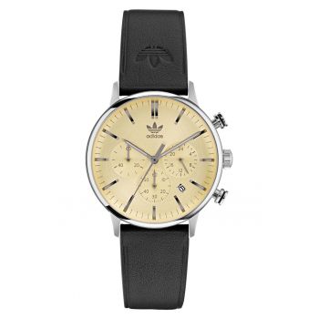 Ceas barbatesc  CODE ONE CHRONO - curea silicon - argintiu/negru