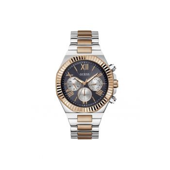 Ceas barbatesc  GW0703G4 - 44mm - curea metalica roz aurie - mecanism quartz - rezistent la apa 5 ATM