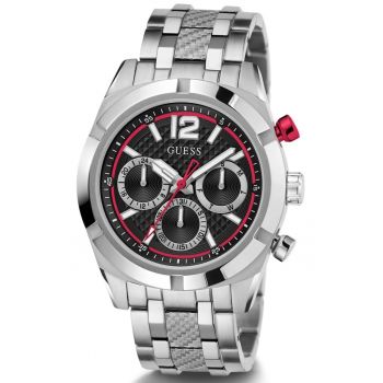 Ceas barbatesc  GW0714G1 - 44mm - curea metalizata - rezistent la apa 5 ATM - culoare metalizata