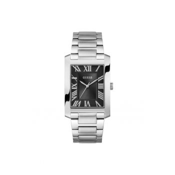 Ceas barbatesc  GW0896G1 - Quartz - 34mm - negru - curea din otel argintie