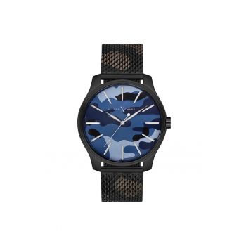 Ceas barbatesc  MEX3104 - carcasa otel 44mm - curea otel - rezistent la apa 3 ATM - negru