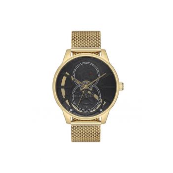 Ceas barbatesc  MEX3246 - 44mm - culoare aurie - curea textila - rezistenta la apa 5 ATM