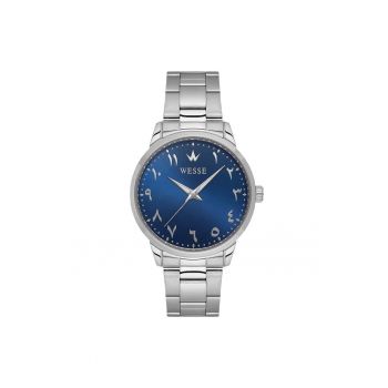 Ceas barbatesc  model carcasa 41x46mm - curea din otel - metalica - mecanism quartz - rezistenta la apa 5 ATM