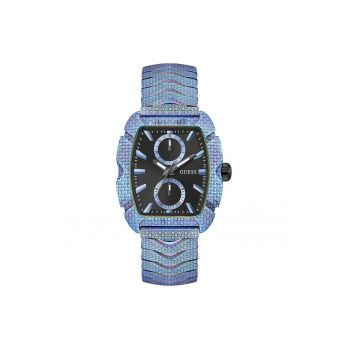 Ceas barbatesc  model GW0885G2 - mecanism Quartz - carcasa neagra - curea albastra - 39mm - 5ATM
