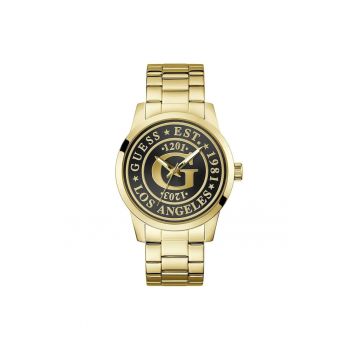 Ceas barbatesc  model GW0888G2 - mecanism Quartz - carcasa neagra - curea din otel aurie - 44mm - 5ATM