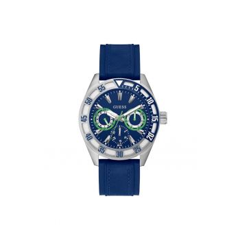 Ceas barbatesc  model GW0904G1 - mecanism quartz - carcasa din otel - curea din silicon - argintiu - 44mm