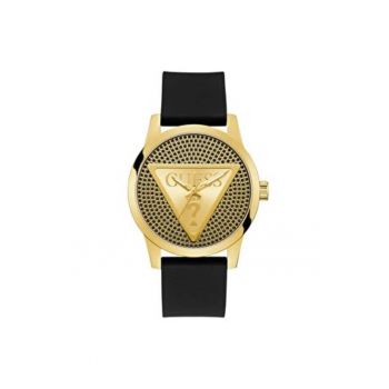 Ceas barbatesc  model GW0916G1 - 44 mm - curea silicon - carcasa otel - negru - rezistenta la apa 5 ATM