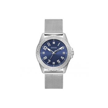 Ceas barbatesc  model U1393G1M - 41-46 mm - curea din otel gri metalizat - mecanism quartz - rezistenta la apa 5 ATM