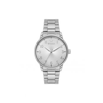 Ceas barbatesc  model WWG203907 - 41x46mm - curea din otel gri metalizat - mecanism quartz - rezistenta la apa 5 ATM