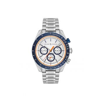 Ceas barbatesc  MXG3118 - 43 mm - curea metalizata - rezistent la apa 5 ATM - culoare metalizata