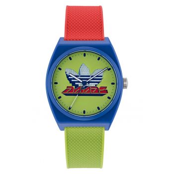 Ceas barbatesc  PROJECT TWO GRFX - curea multicolora din rasina - mecanism quartz - rezistenta la apa 5 ATM