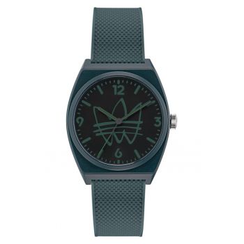 Ceas barbatesc  PROJECT TWO - verde - curea din rasina - rezistent la apa 5 ATM