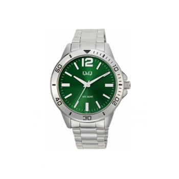 Ceas barbatesc  Q28B-011PY - 44mm - argintiu - rezistent la apa 5 atm