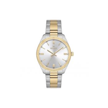 Ceas barbatesc  WWG210306 - 41mm - curea metalizata aurie - mecanism quartz - rezistenta la apa 5 ATM