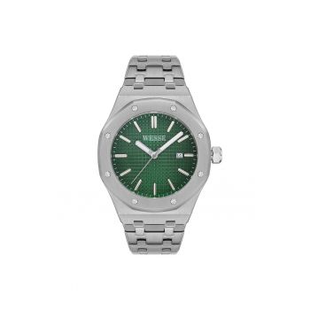 Ceas barbatesc  WWG402104 - 42mm - curea din otel - rezistent la apa 5 ATM - metalic