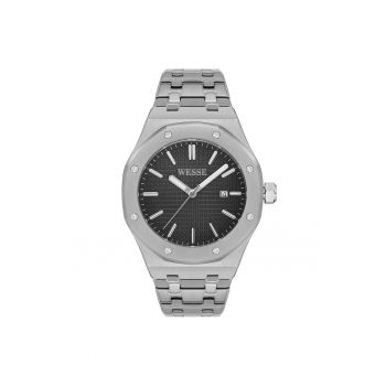 Ceas barbati  WWG402101 - clasic - octogonal - gri metalizat - 42x10mm
