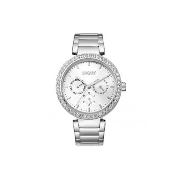 Ceas dama  DK1L044M0035 - otel - 40mm - gri - mecanism quartz - rezistent la apa 5 ATM
