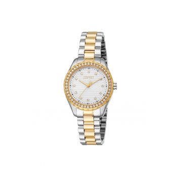 Ceas dama  model ES1L452M0055 - carcasa otel 30mm - curea aurie - mecanism quartz