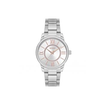Ceas dama  model WWL107202 - mecanism Quartz - otel - rezistent la apa 5 ATM - 36 mm - gri