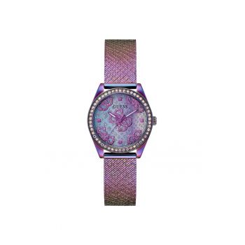 Ceas de dama  violet - 32mm - bratara din inox - rezistent la apa 30m