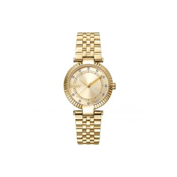 Ceas de mana dama  30 mm - otel - auriu