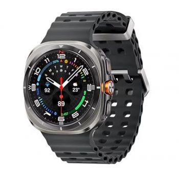 Ceas inteligent Smartwatch Samsung Galaxy Watch Ultra (2025), 47mm, LTE, Ecran AMOLED 1.5inch, Bluetooth, Wi-Fi, NFC, 2GB RAM, 32GB Flash, Wear OS, 10 ATM (Argintiu)