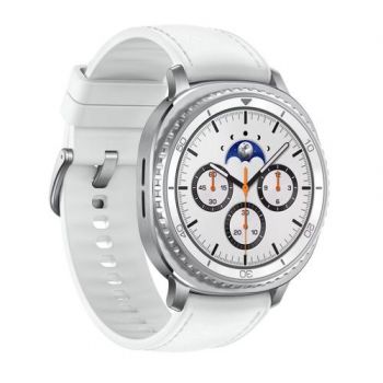 Ceas inteligent Smartwatch Samsung Galaxy Watch8 Classic 46mm LTE, Bluetooth, Ecran AMOLED 1.34inch, 2GB RAM, 64GB Flash, Wear OS, Wi-Fi, NFC, 4G, 5 ATM (Alb)