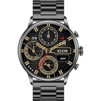 Ceas inteligent Smartwatch myPhone Watch Elegant 2, Bluetooth, Ecran AMOLED 1.43inch, Apeluri Bluetooth, IP67 (Negru)