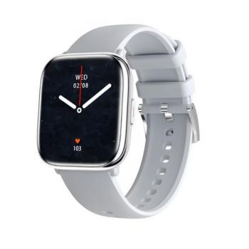 Ceas inteligent Smartwatch myWatch Pastel, Ecran AMOLED 1.75inch, Bluetooth, Analiza somn, Saturatie oxigen, Ritm cardiac, IP67 (Argintiu)