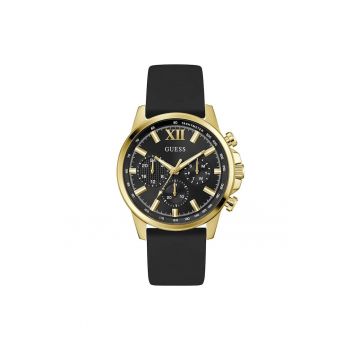 Ceas barbatesc  GW0913G2 - mecanism Quartz - curea silicon neagra - diametru 44 mm - culoare aurie