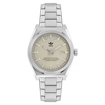 Ceas barbatesc  inox - analog - argintiu